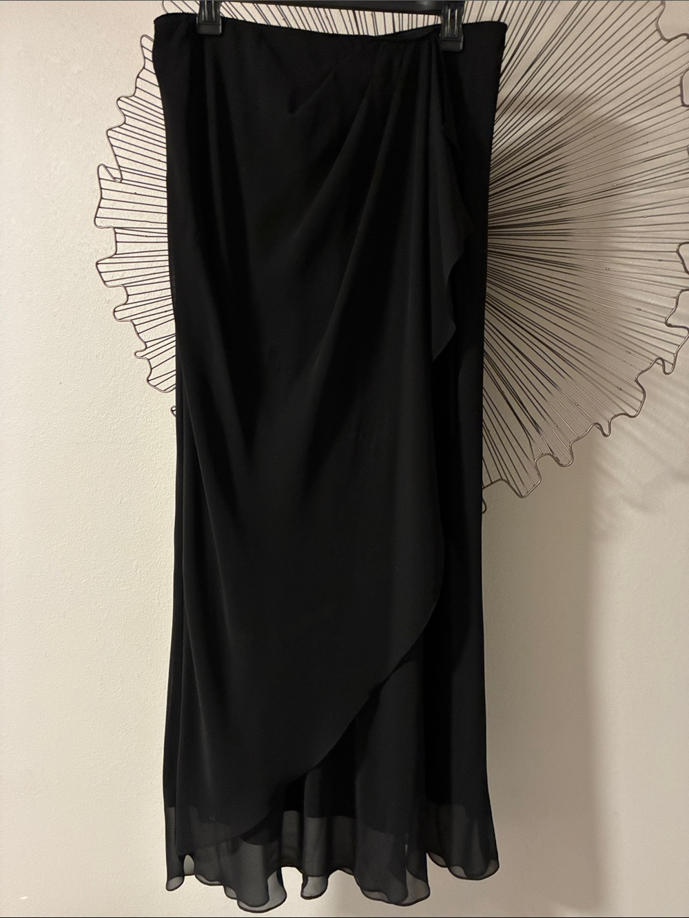 Alex Evening Formal Full Length Black Skirt Size L